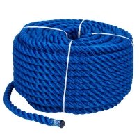 Мотузка поліестер 3 жили 10мм х 30м синя