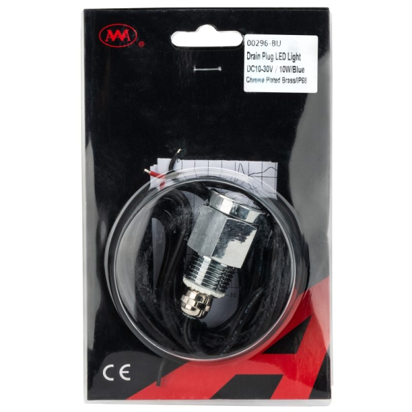 00296-BU Підводне освітлення для катера.1X3W BLUE LE CHROME PLATED BRASS,10-30V,1.5M VIRES