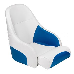 Сиденье AquaLand Flip up с крепежной пластиной бело-синее (13126)