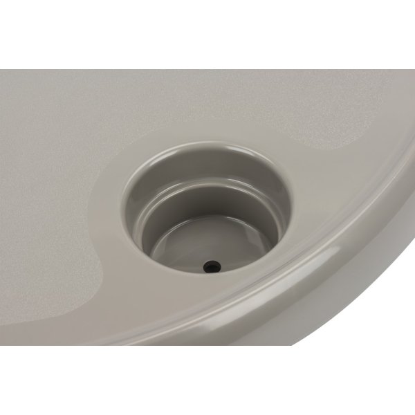 Набор круглый стол со стойкой (75201-04) серый