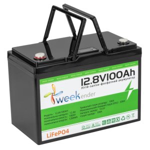 Літій-залізо-фосфатний акумулятор Weekender 12V 100AЧ LiFePO4 LCD
