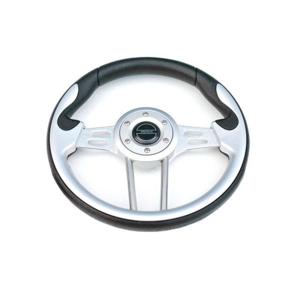 Рулевое колесо Pretech 33 см, PU, серый, спицы серебро (HD-5166G grey)