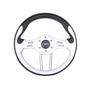 Рулевое колесо Pretech 33 см, PU, белый, спицы серебро (HD-5166G white)