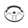 Рульове колесо Pretech 33 см, PU, білий, спиці срібло (HD-5166G white) Рульове колесо Pretech 33 см, PU, білий, спиці срібло (HD-5166G white)