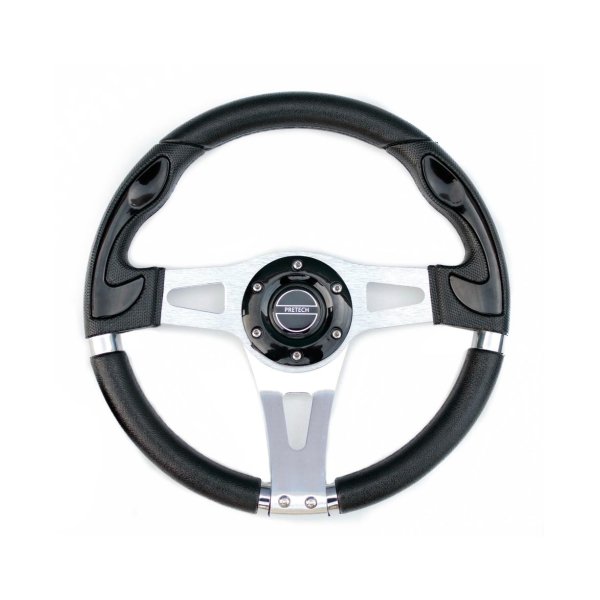 Рульове колесо Pretech 33 см, PU, чорний, спиці спиці (HD-5181 black)