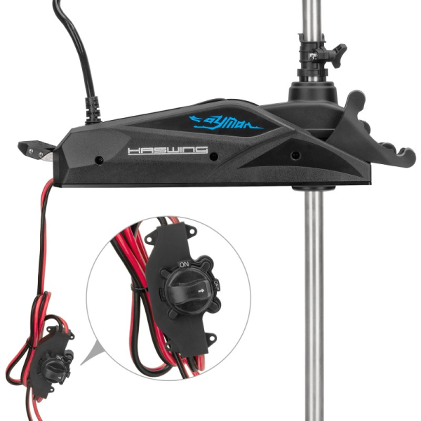 Haswing Cayman B 80 GPS 24V човновий електромотор, дейдвуд 152 см, чорний