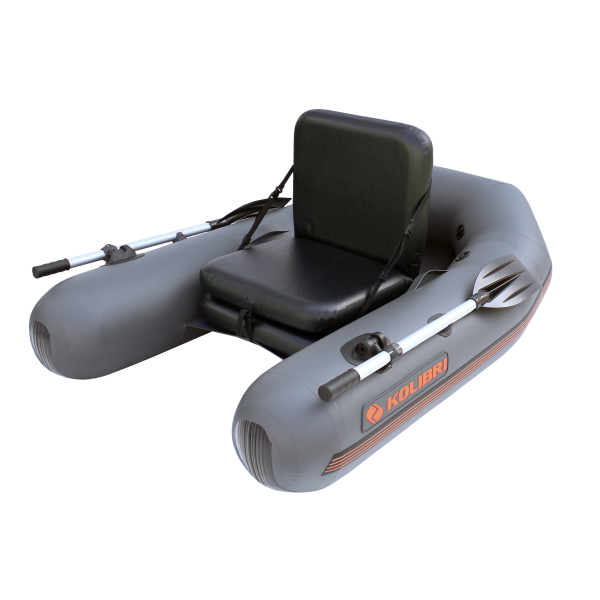 Kolibri K-180F Belly Boat надувная гребная одноместная лодка-плот (плавающее кресло) светло-серый Колибри К-180Ф Белли Бот Аir-deck