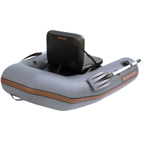 Kolibri K-180F Belly Boat надувная гребная одноместная лодка-плот (плавающее кресло) светло-серый Колибри К-180Ф Белли Бот Аir-deck