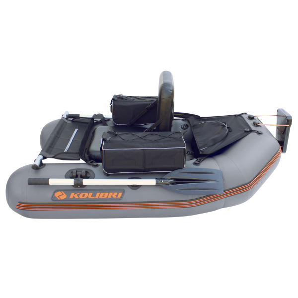 Kolibri K-180F Belly Boat надувная гребная одноместная лодка-плот (плавающее кресло) светло-серый Колибри К-180Ф Белли Бот Аir-deck