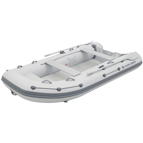 Kolibri КМ-330DXL надувная моторная лодка (алюминиевый пайол) светло-серый Колибри КМ-330ДХЛ