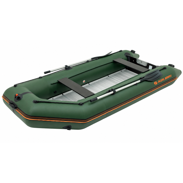 Kolibri KM-360D надувний моторний човен (алюмінієвий пайол) зелений Колібрі КМ-360Д