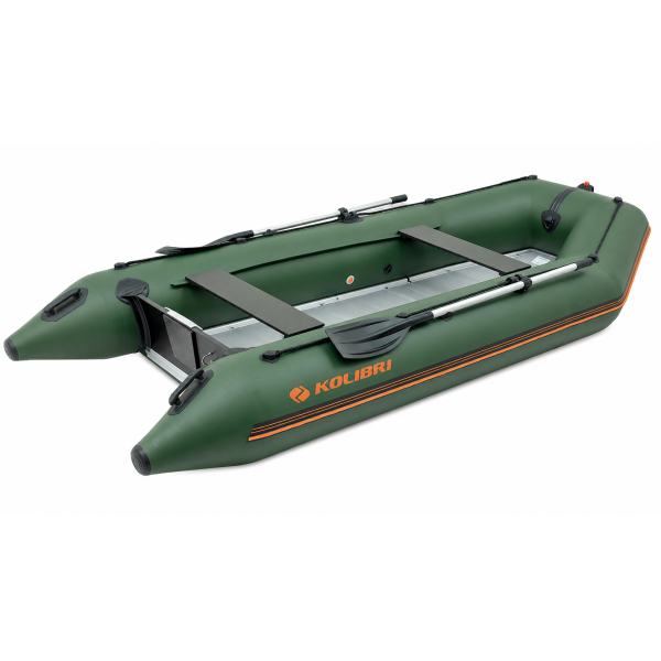 Kolibri KM-360D надувний моторний човен (алюмінієвий пайол) зелений Колібрі КМ-360Д