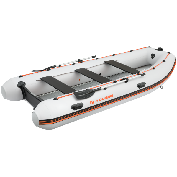 Kolibri KM-400DSL надувний моторний човен (алюмінієвий пайол) світло-сірий Колібрі КМ-400ДСЛ
