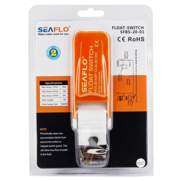 Поплавковый выключатель помпы Seaflo SFBS-20-01