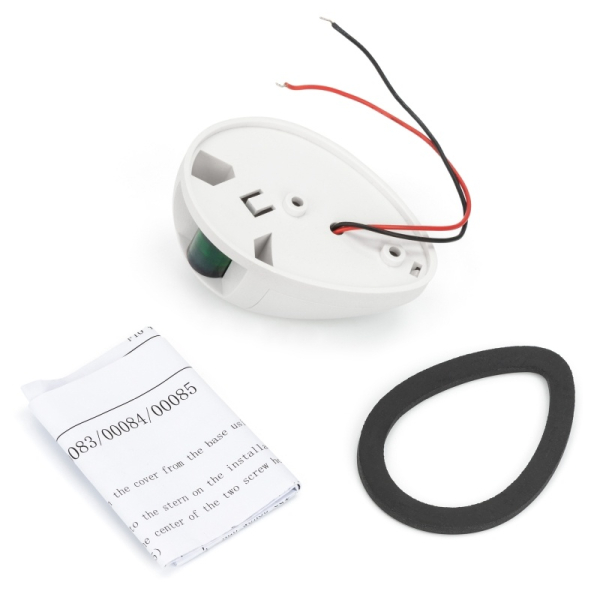 Навигационный огонь 00081-LD зелёный LED белый корпус
