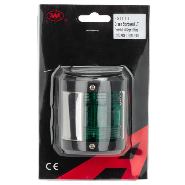 Навігаційний вогонь 00111-BK зелений чорний корпус