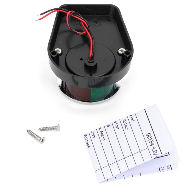 Навігаційний вогонь 00154-LD червоно-зелений LED корпус хром