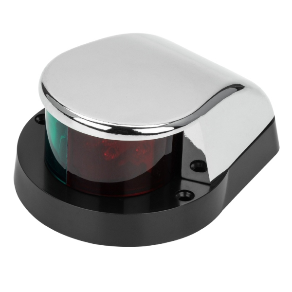Навигационный огонь 00154-LD красно-зелёный LED корпус хром