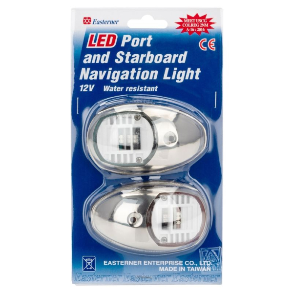 Пара навігаційних вогнів C91106S-B LED корпус нержавіюча сталь