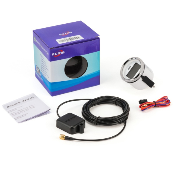 GPS спідометр ECMS PLG2-WS-GPS з компасом білий
