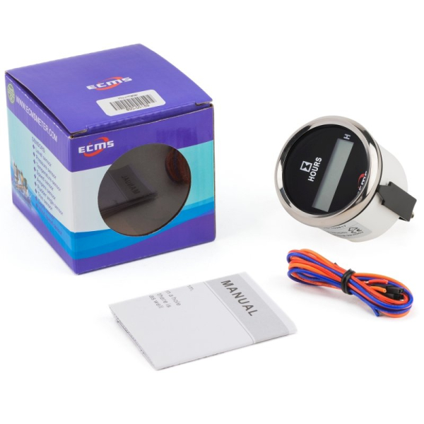 Счетчик моточасов ECMS PLH2-BS-HS чёрный