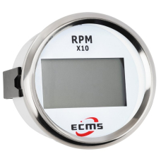 Цифровой тахометр с счетчиком моточасов PLT2-WS-RPM белый 52мм