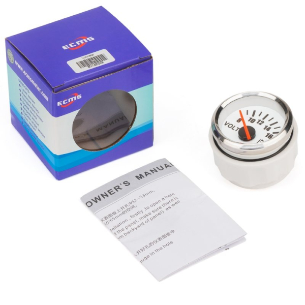 Вольтметр ECMS CMV2-WS-8-16 білий