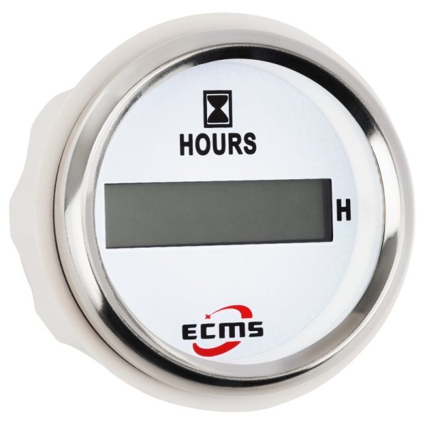 Счетчик моточасов ECMS CLH2-WS-HS 52мм белый