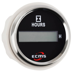 Лічильник мотогодин ECMS CLH2-BS-HS 52мм чорний