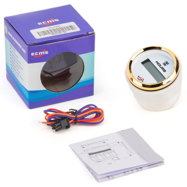 Лічильник мотогодин ECMS HLH2-WG-HS діаметр 52мм