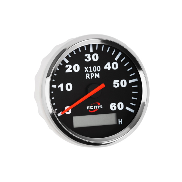 Тахометр с моточасами ECMS CMH3-BS-3K 85мм чёрный