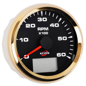 Тахометр ECMS HMH3-BG-6KL 85мм чорний Тахометр ECMS HMH3-BG-6KL 85мм чорний