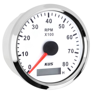 Тахометр с моточасами Wema белый K-Y07107