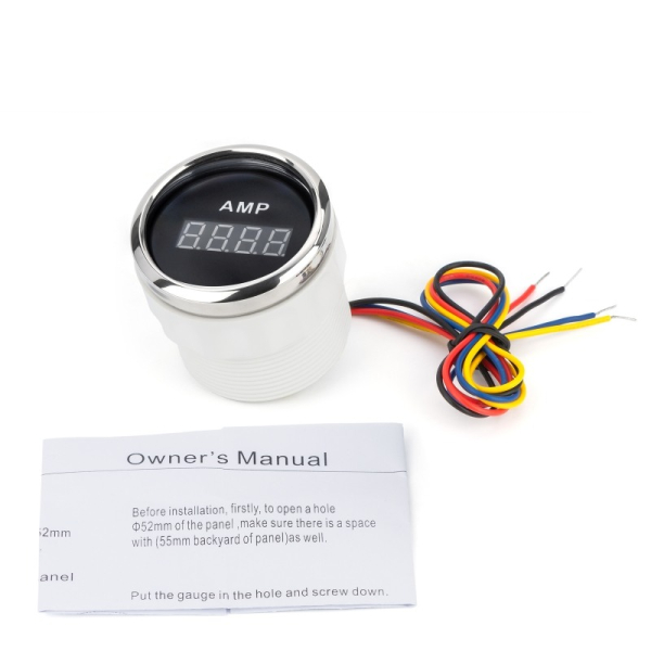 Цифровий амперметр iGauge WKAM-DGB чорний 52мм