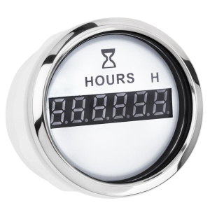 Цифровой счетчик моточасов I GAUGE 52мм (белый) LED