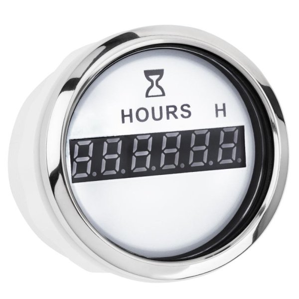 Цифровий лічильник мотогодин I GAUGE 52мм (білий) LED
