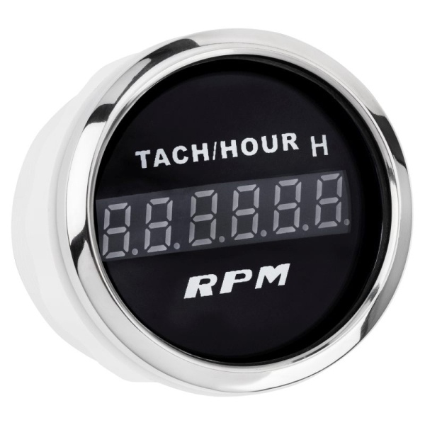 Тахометр з мотогодинами iGauge WKHMTA-DGB чорний 52мм