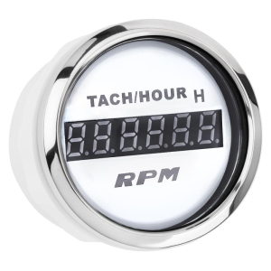 Тахометр с моточасами iGauge WKHMTA-DGW белый 52мм