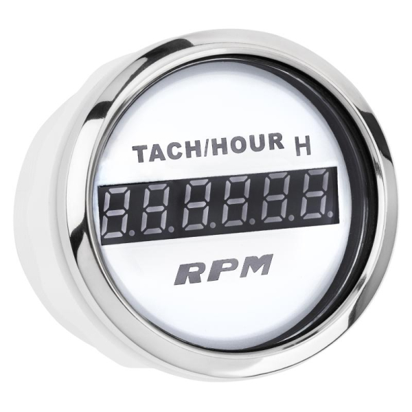 Тахометр з мотогодинами iGauge WKHMTA-DGW білий 52мм