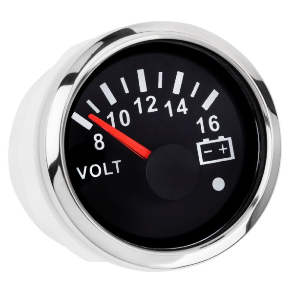 Вольтметр iGauge WKVOW-90B816 52 мм чорний (з функцією попередження)