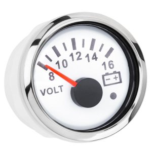 Вольтметр iGauge WKVOW-90W816 52 мм белый (с функцией предупреждения)