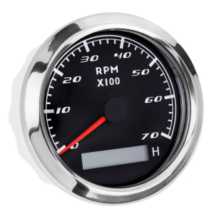 Тахометр и счётчик моточасов I Gauge 85мм 0-7000 RPM (чёрный) LED