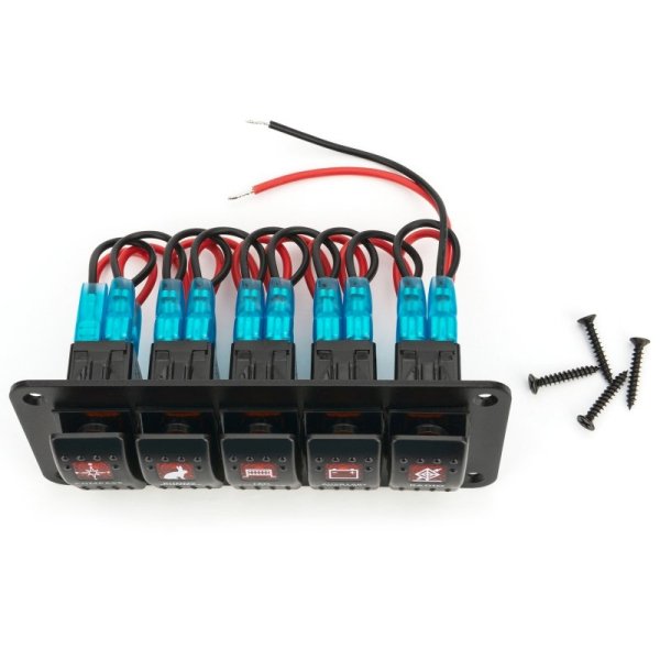 Панель перемикання на 5 кнопок, червоний (1 Yuj)