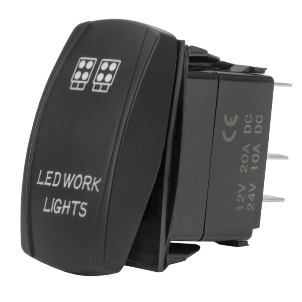 Переключатель Rocket 5P (10 Yuj) on-off синий Led