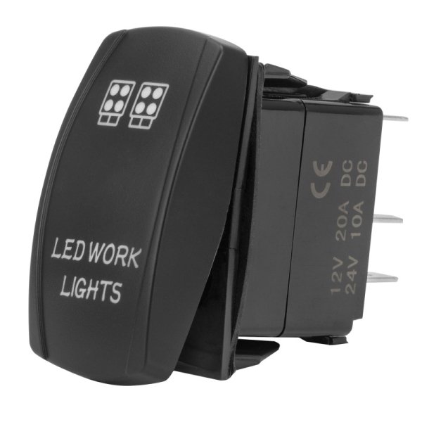 Перемикач Rocket 5P (10 Yuj) on-off синій Led