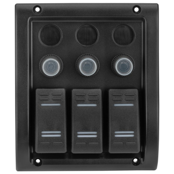 Панель на 3 переключателя (10013-BK)