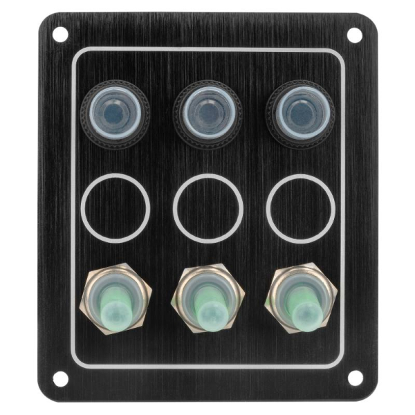 Панель на 3 перемикачі (10032-BK) бортове живлення