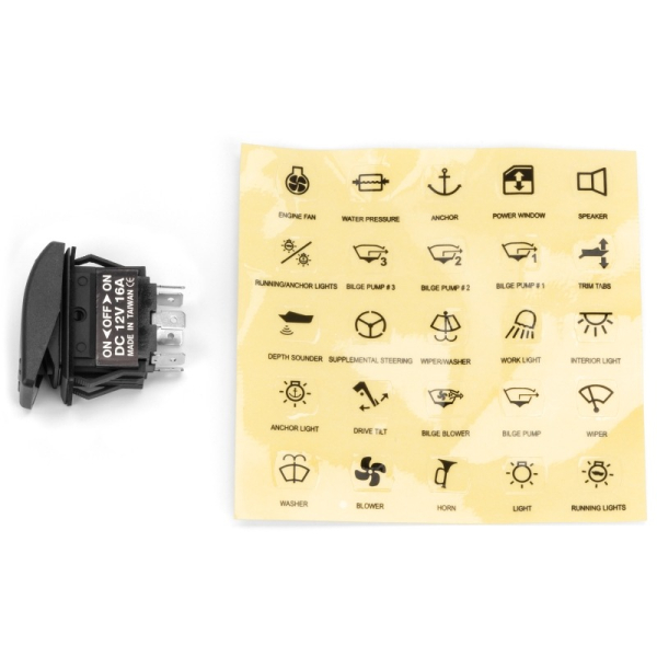 Кнопка переключения (тумблер) ААА (10126-01) on-off-on 6 пинов