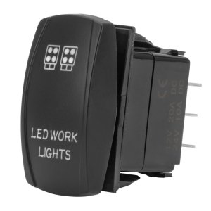 Переключатель Rocket 7P on-off-on синий (10124-01) LED