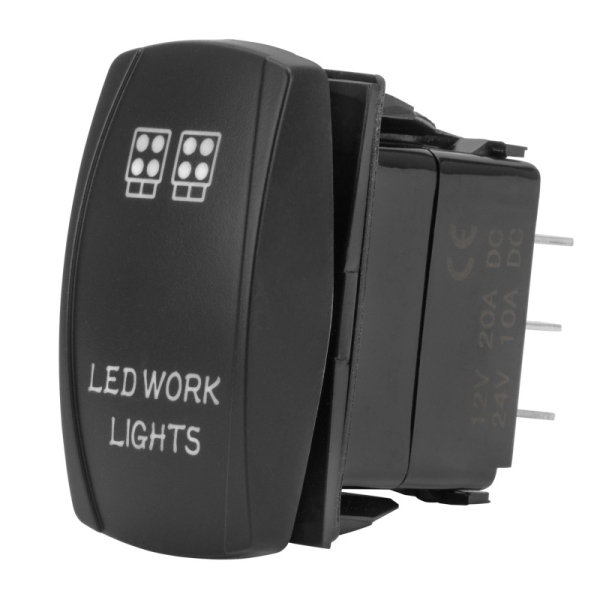 Перемикач Rocket 7P on-off-on синій (10124-01) LED